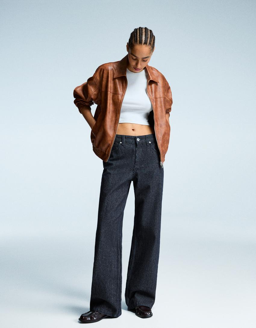 Jeans Wide Leg Straight Textura