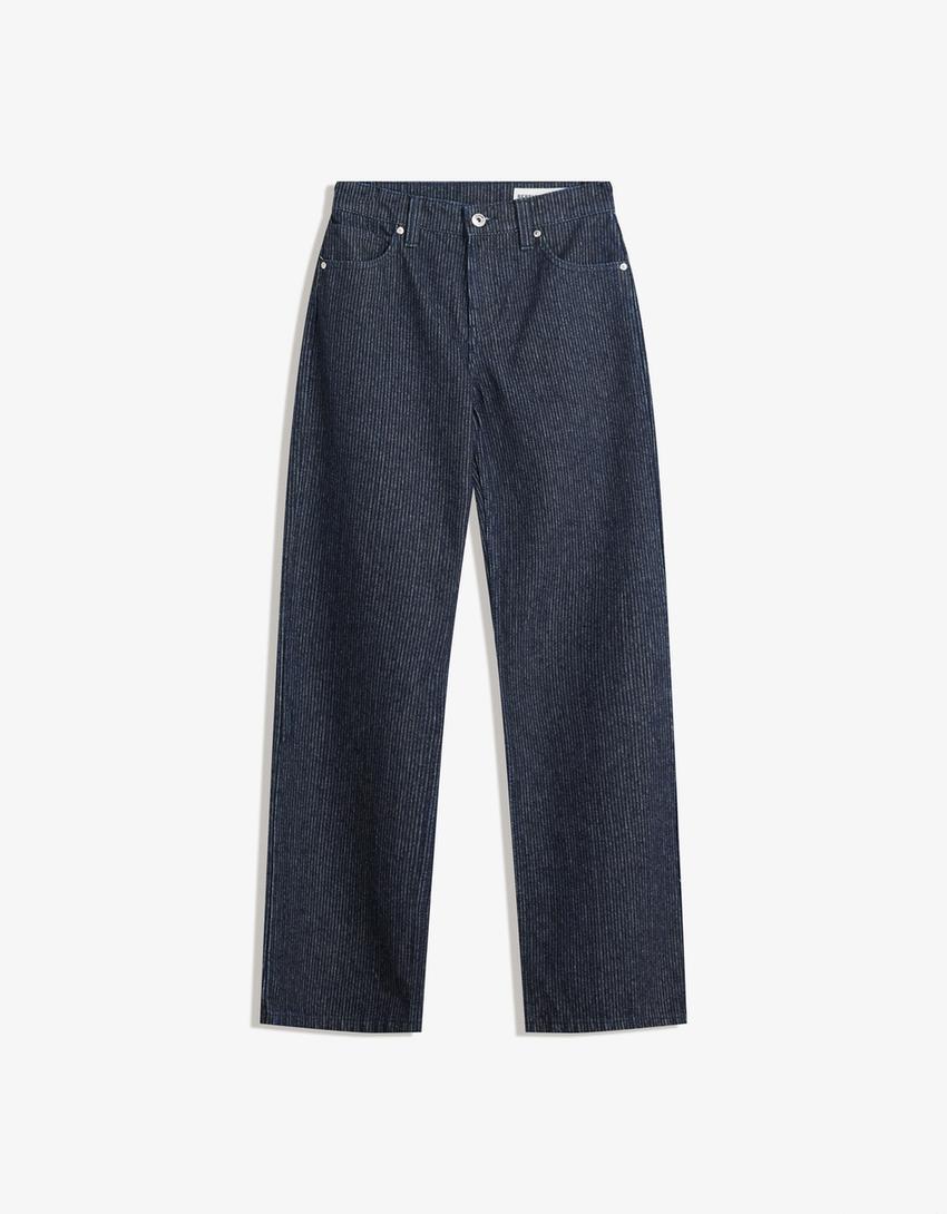 Jeans Wide Leg Straight Textura