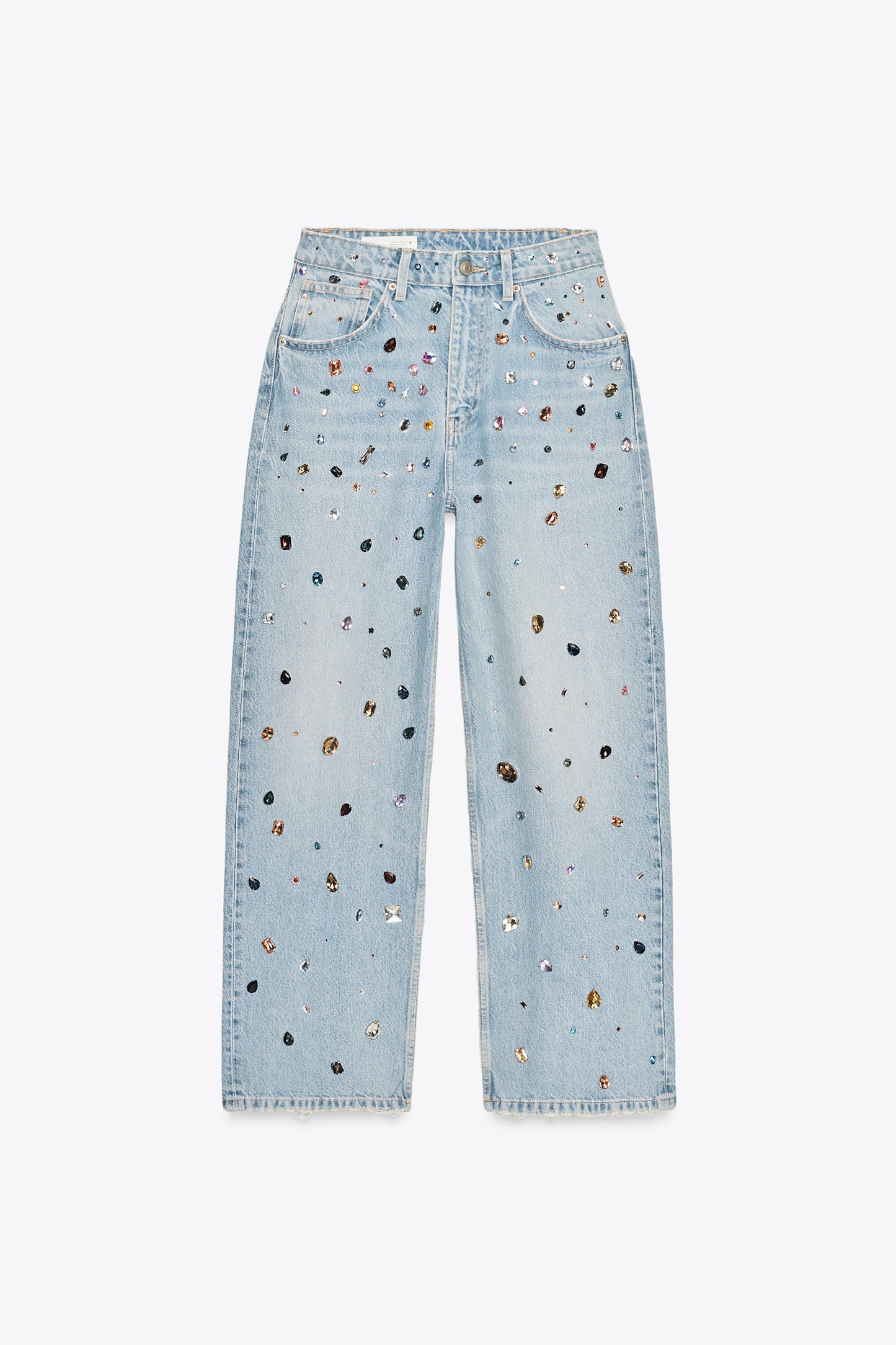 Jeans Relaxed Oversize Tiro Alto Joyas