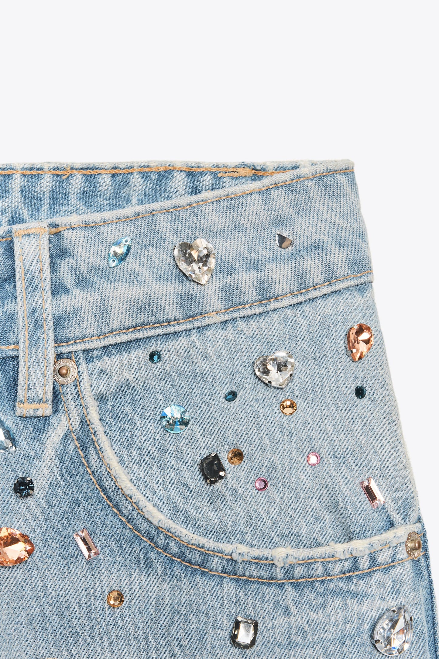 Jeans Relaxed Oversize Tiro Alto Joyas