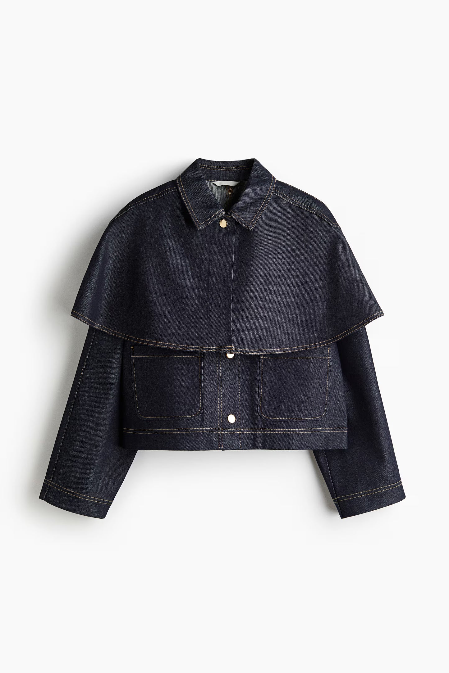 Chaqueta Denim Con Capa
